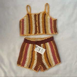 Zara Girl Knitted Shorts and Top Size 11-12